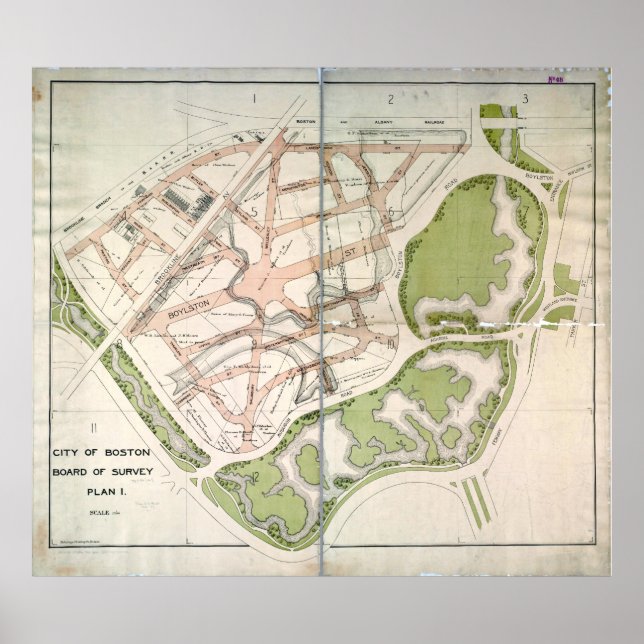 Proposed Street Plan for West Fenway, Boston MA Poster (Front)