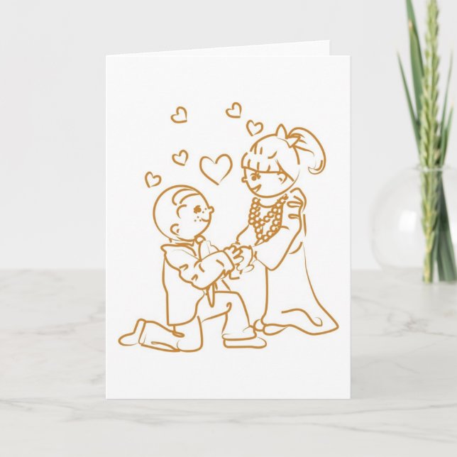 Proposing On One Knee Card (Front)