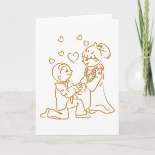 Proposing On One Knee Card