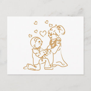 Proposing On One Knee Postcard
