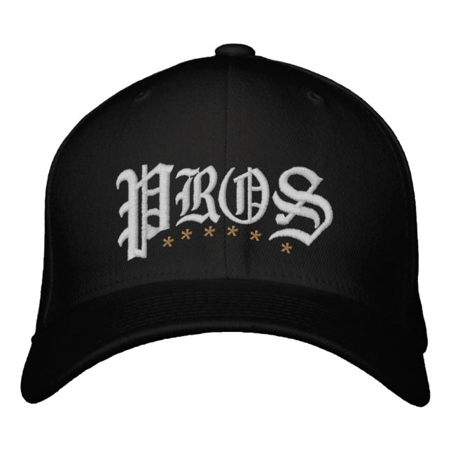Pros 2.0 Golf Embroidered Baseball Cap (Front)