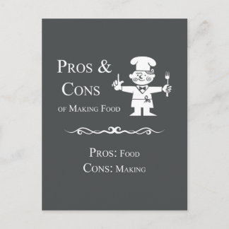 Pros & Cons of Making Food Postcard