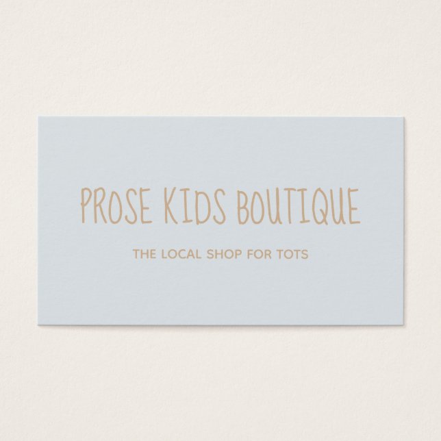 Prose Boutique Business Card for Your Local Shop (Front)