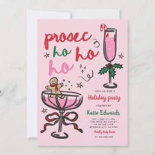 Prosec-Ho-Ho-Ho Christmas Cocktail Party Invitation