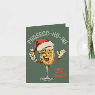 Prosecc-ho-ho – Funny Christmas Prosecco Pun  Card