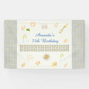 Prosecco and Pasta Birthday Banner