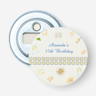 Prosecco and Pasta Birthday Bottle Opener
