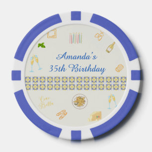 Prosecco and Pasta Birthday Poker Chips