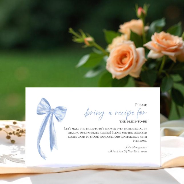 Prosecco Bridal Shower Recipe Request Card (Creator Uploaded)