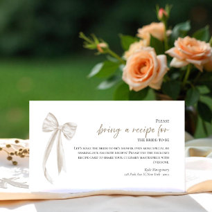 Prosecco Bridal Shower Recipe Request Card