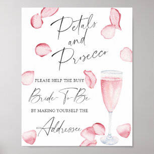 Prosecco - help the busy bride Address Poster