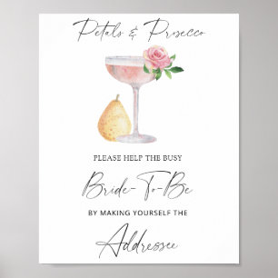 Prosecco - help the busy bride Address  Poster