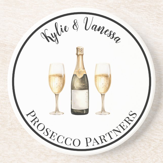 Prosecco Partners Drink Coaster (Front)