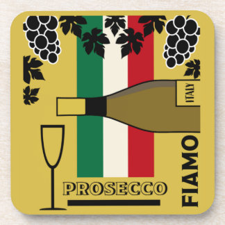 Prosecco sparkling wine coaster