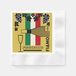 Prosecco sparkling wine  napkin