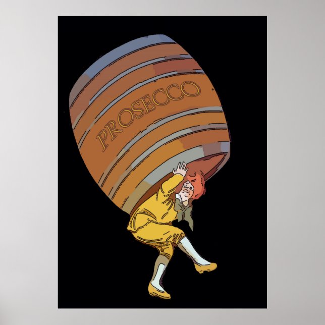 Prosecco, Wine Barrel Poster (Front)