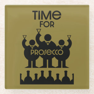 Prosecco Wine Drinkers Glass Coaster