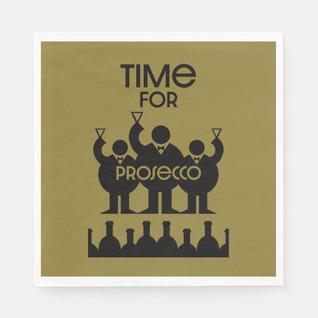 Prosecco Wine Drinkers Napkin (Front)