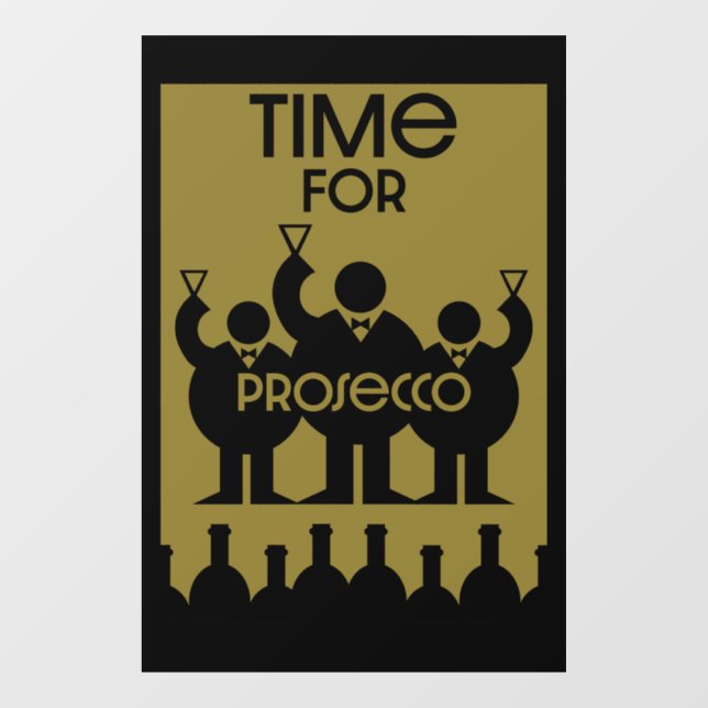 Prosecco Wine Drinkers Window Cling (Sheet)