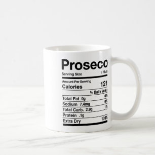 Proseco Nutrition Facts Thanksgiving Matching  Coffee Mug