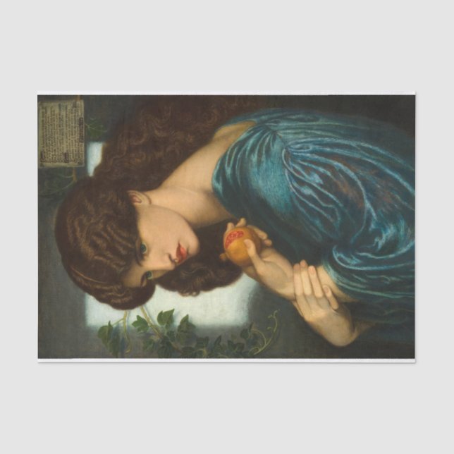 Proserpine by Dante Gabriel Rossetti Tissue Paper (Front)