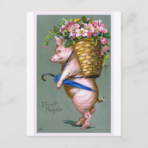 "Prosit Neujahr" Vintage German Postcard