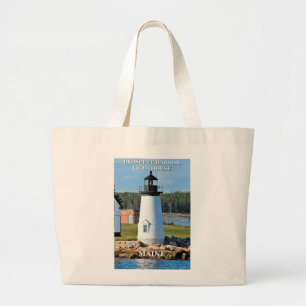 Prospect Harbor Lighthouse, Maine Postcard Large Tote Bag