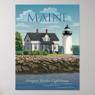 Prospect Harbor Lighthouse Poster