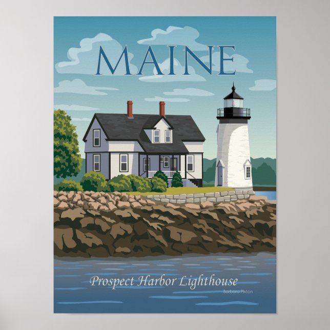 Prospect Harbor Lighthouse Poster (Front)