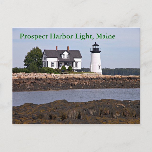 Prospect Harbour Light, Maine Postcard (Front)