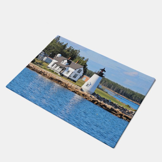 Prospect Harbour Lighthouse, Maine Door Mat (Angled)