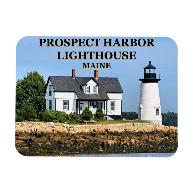 Prospect Harbour Lighthouse, Maine Photo Magnet (Horizontal)