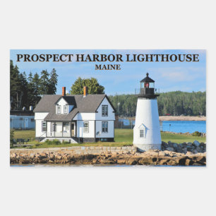Prospect Harbour Lighthouse, Maine Rectangular Sticker