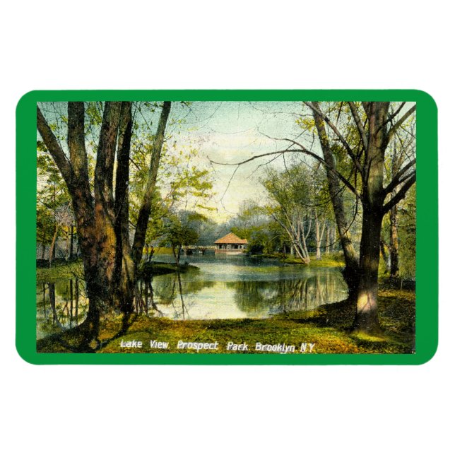 Prospect Park, Brooklyn NY, 1908 Vintage Postcard Magnet (Horizontal)