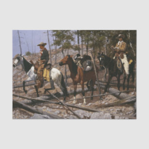 Prospecting for Cattle Range by Frederic Remington Tissue Paper