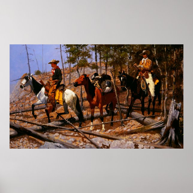 Prospecting for Cattle Range Frederic Remington  Poster (Front)