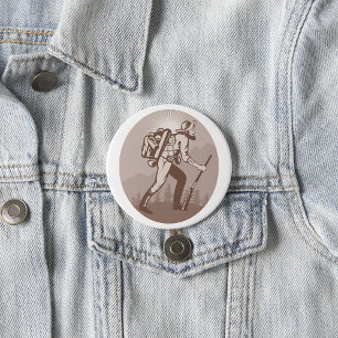 Prospector Miner Hiking 7.5 Cm Round Badge