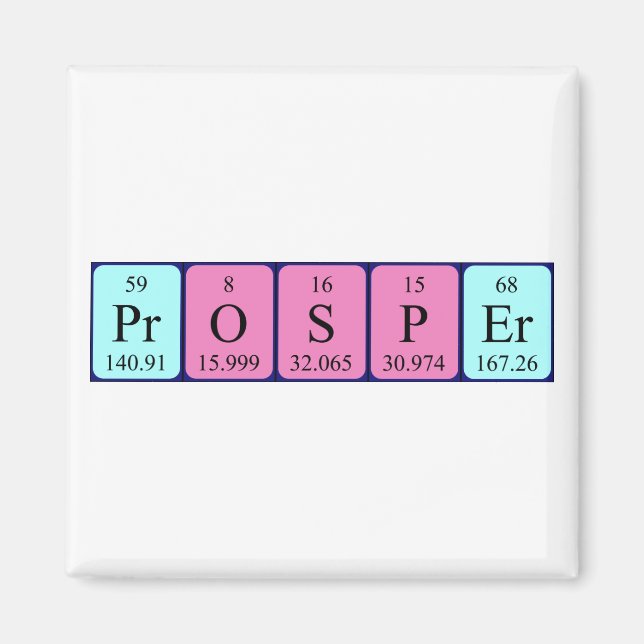 Prosper periodic table name magnet (Front)