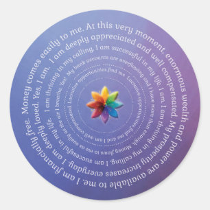 Prosperity Affirmations Sticker