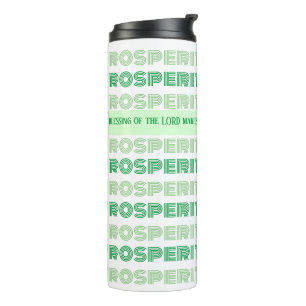 Prosperity Bible Verse Proverbs Thermal Tumbler