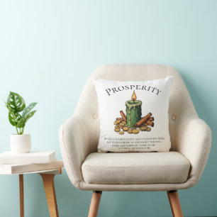 Prosperity Chant Candle & Cinnamon Money Spell Cushion