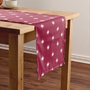 Prosperity Christmas Star - White Stars Long Table Runner