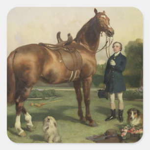 Prosperity (oil on canvas) square sticker