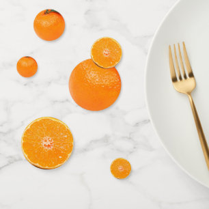 Prosperity orange fruit New Year Confetti