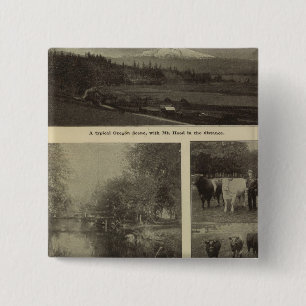 Prosperity, plenty in Oregon 15 Cm Square Badge