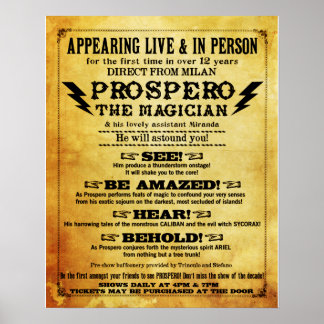 Prospero! Magician Poster 16" x 20"