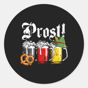 Prost Beer Ger Flag Oktoberfest Cheers Classic Round Sticker