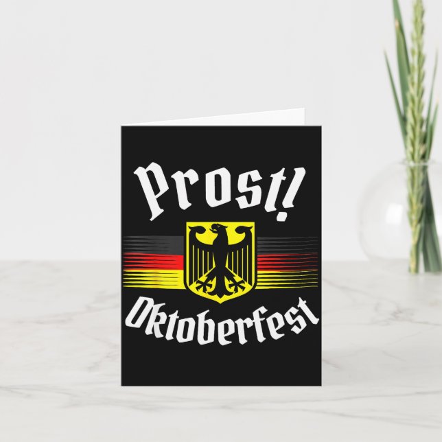 Prost Beer German American Flag Men Mug  Card (Front)