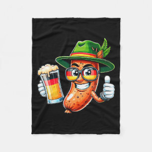 Prost Beer German American Flag Men Mug  Fleece Blanket