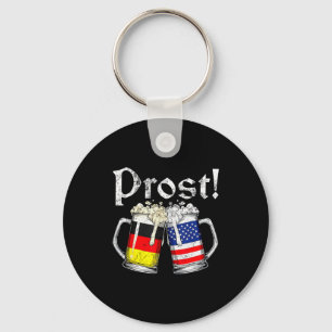 Prost Beer German American Flag Men Mug  Key Ring